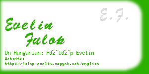 evelin fulop business card